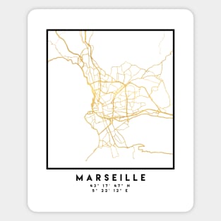 MARSEILLE FRANCE CITY STREET MAP ART Magnet